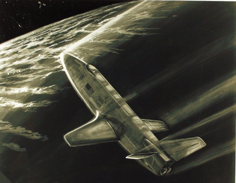 Illustration for article titled This concept art from the Shuttle Program's early days is gorgeous, deliciously retro